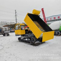 全钢轮8吨履带运输车 四不像爬山虎橡胶底盘 履带式全液压自卸车